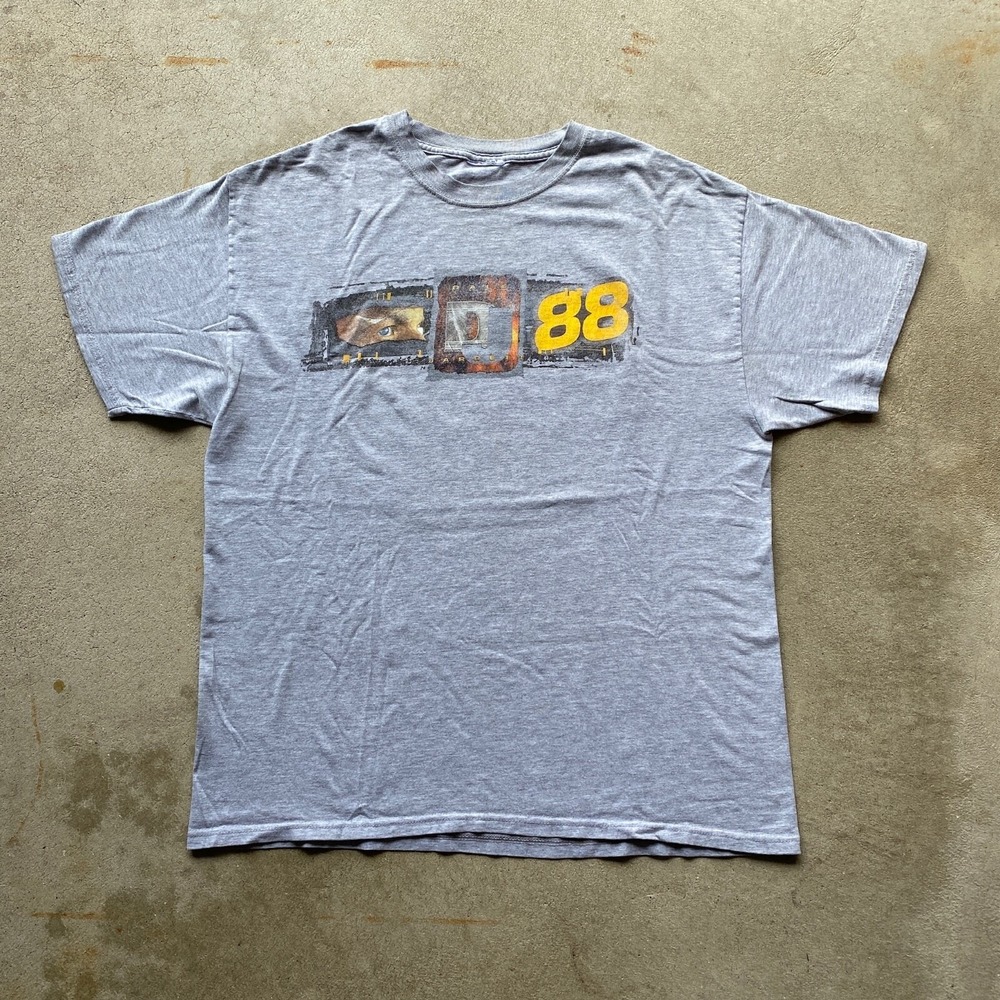 Vintage 90s Dale Jarrett Nascar Shirt Size Large Gray Racing‎ #88 UPS Driver